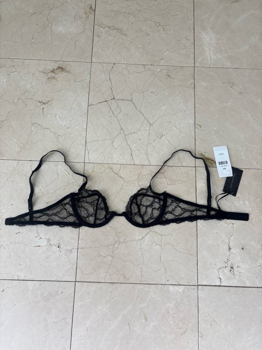 Black Lace Underwire Bralette - Women's Intimates